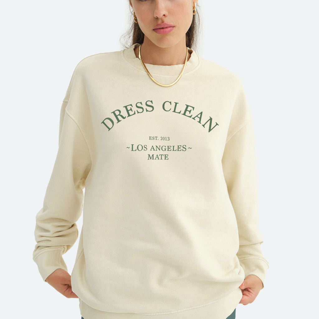 Organic Fleece Graphic Oversized Sweatshirt MATE the Label
