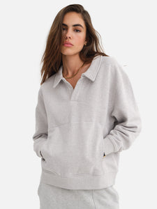 Organic Fleece Polo Sweatshirt