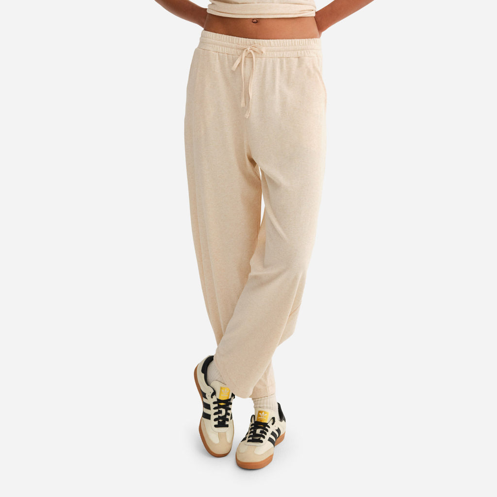 100% Organic Cotton Women's Track Pants in Bone by IN BED - Product  Directory - The Local Project