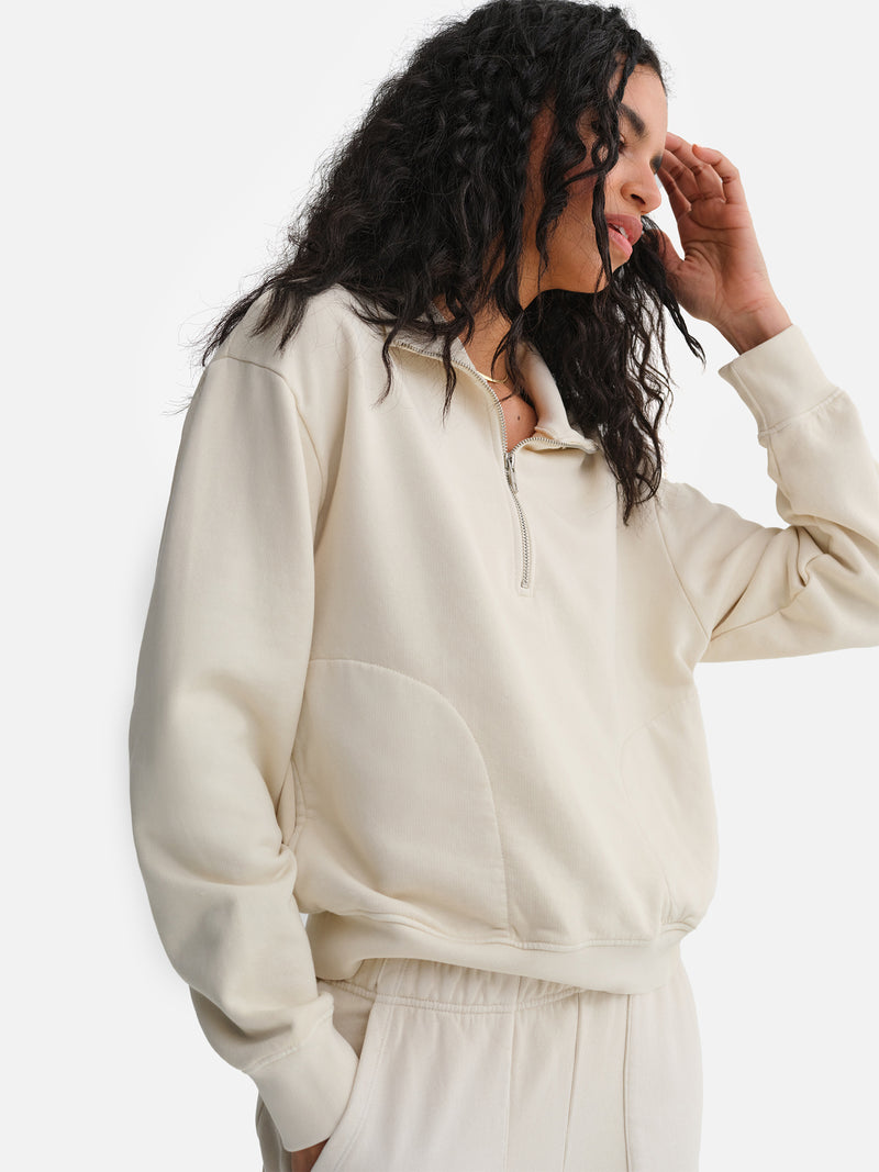 Organic Fleece Quarter Zip Sweatshirt