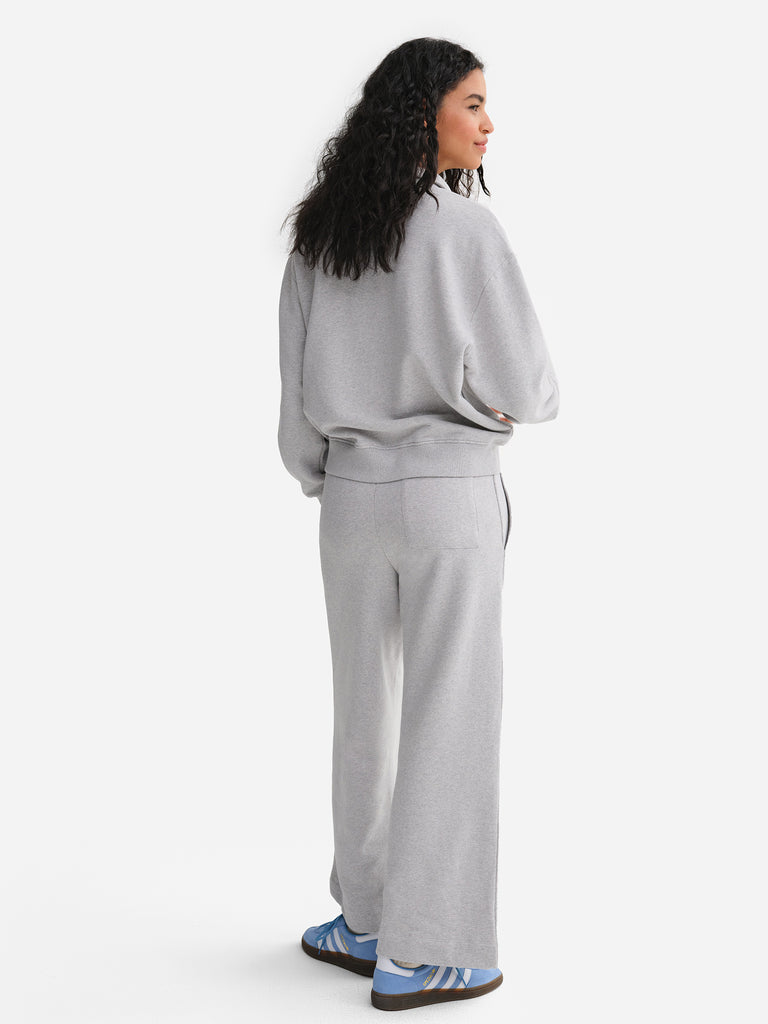 パンツ +DEINET+ SMOOTH D LOGO KNIT PANTS IN GREY KDBDL4WB311 Organic Fleece Wide Leg Pant – MATE the Label