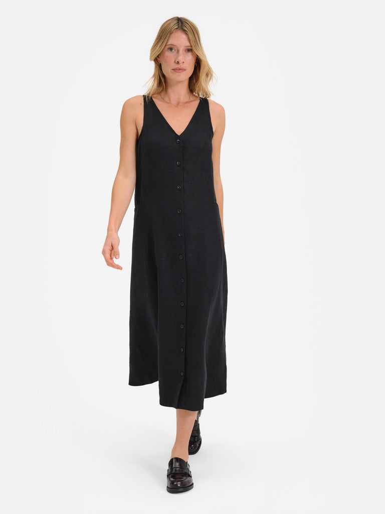 Organic Linen Button Front Dress – MATE the Label