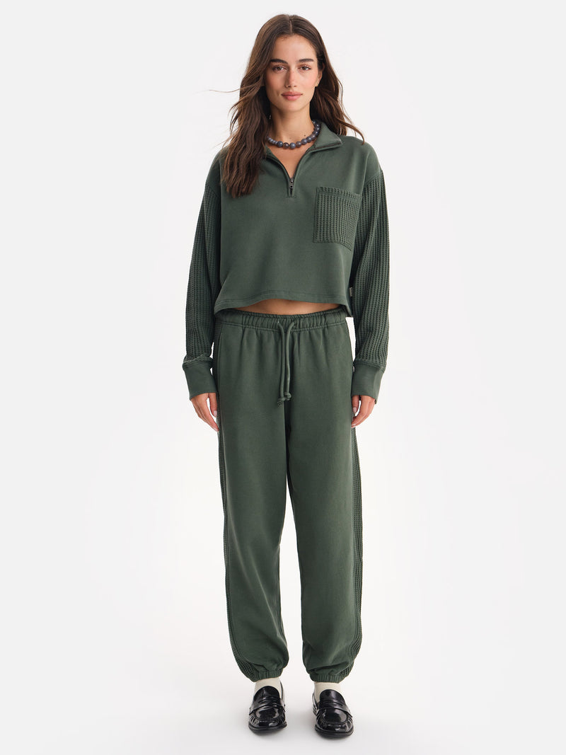 Organic Fleece and Waffle Relaxed Pocket Sweatpant