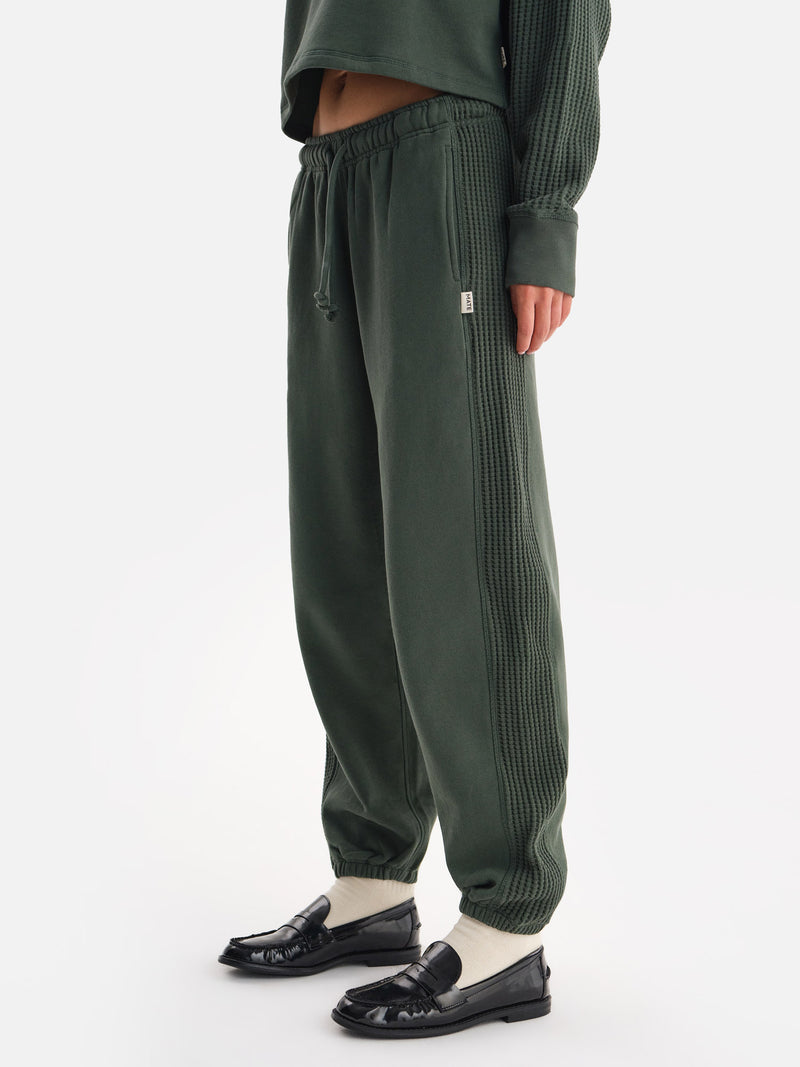 Organic Fleece and Waffle Relaxed Pocket Sweatpant