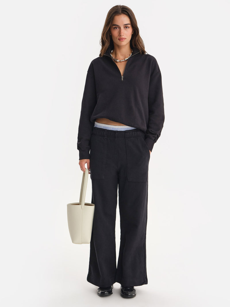 Organic Fleece Quarter Zip Sweatshirt