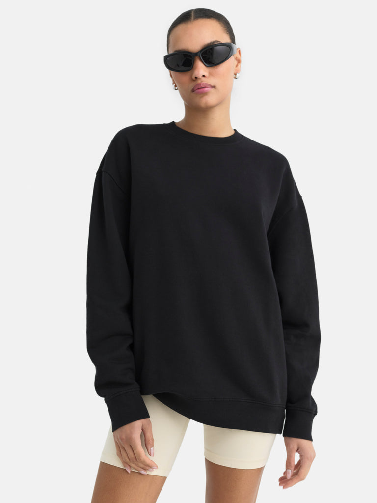 スウェット・トレーナー Portrait Print Black Sweater MKP-DTF-EPOCH-PRUCNS-LS14004-