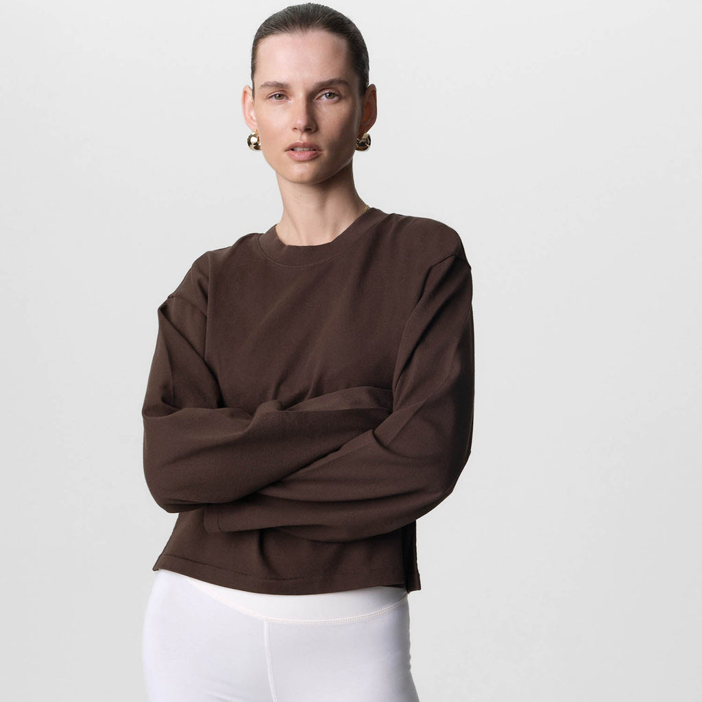 Organic Structured Cotton Long Sleeve Tee – MATE the Label