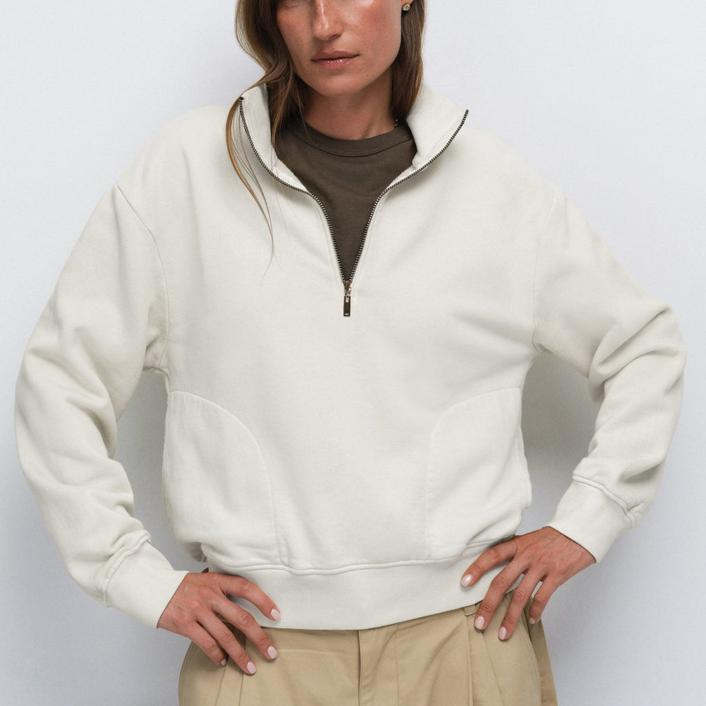 ミツ Organic Fleece Quarter Zip Sweatshirt – MATE the Label