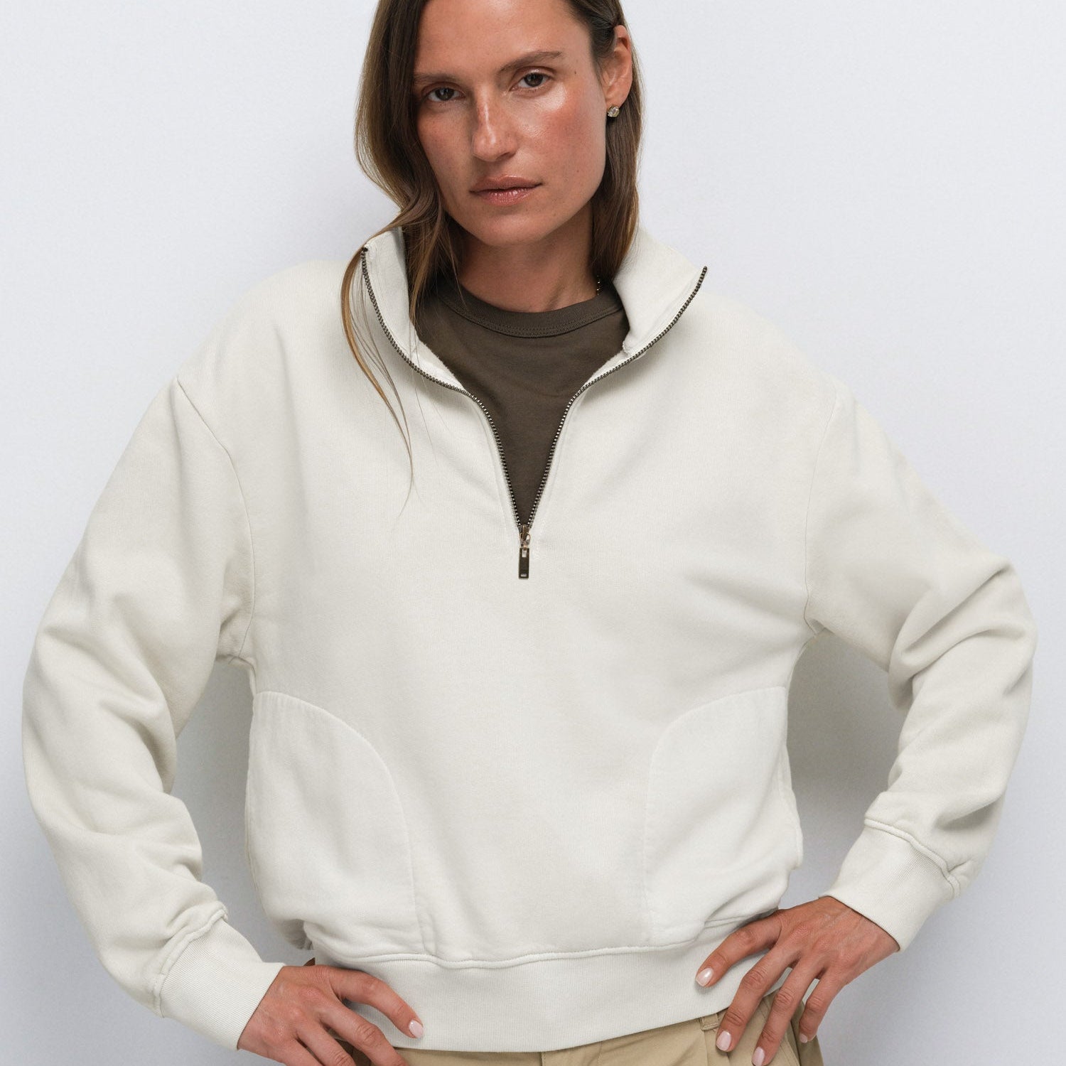 Organic Fleece Quarter Zip Sweatshirt – MATE the Label
