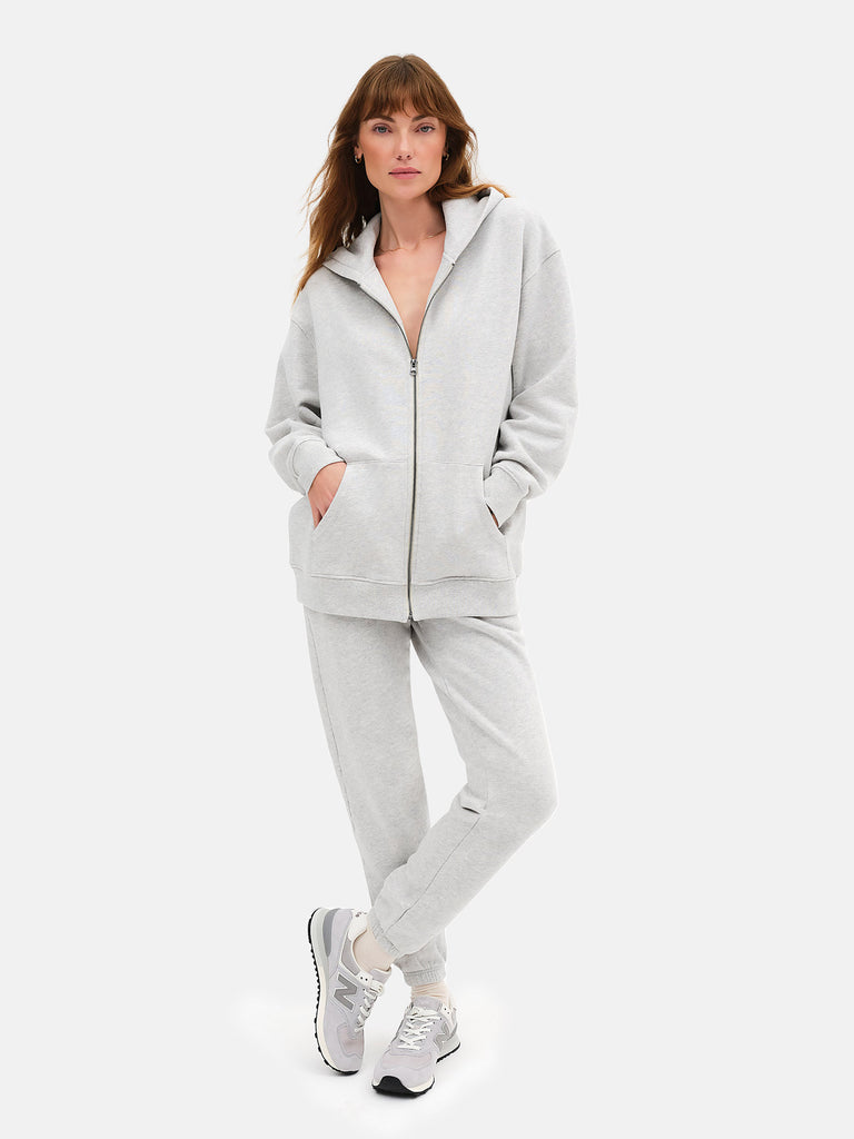 Organic Fleece Oversized Zip Hoodie MATE the Label