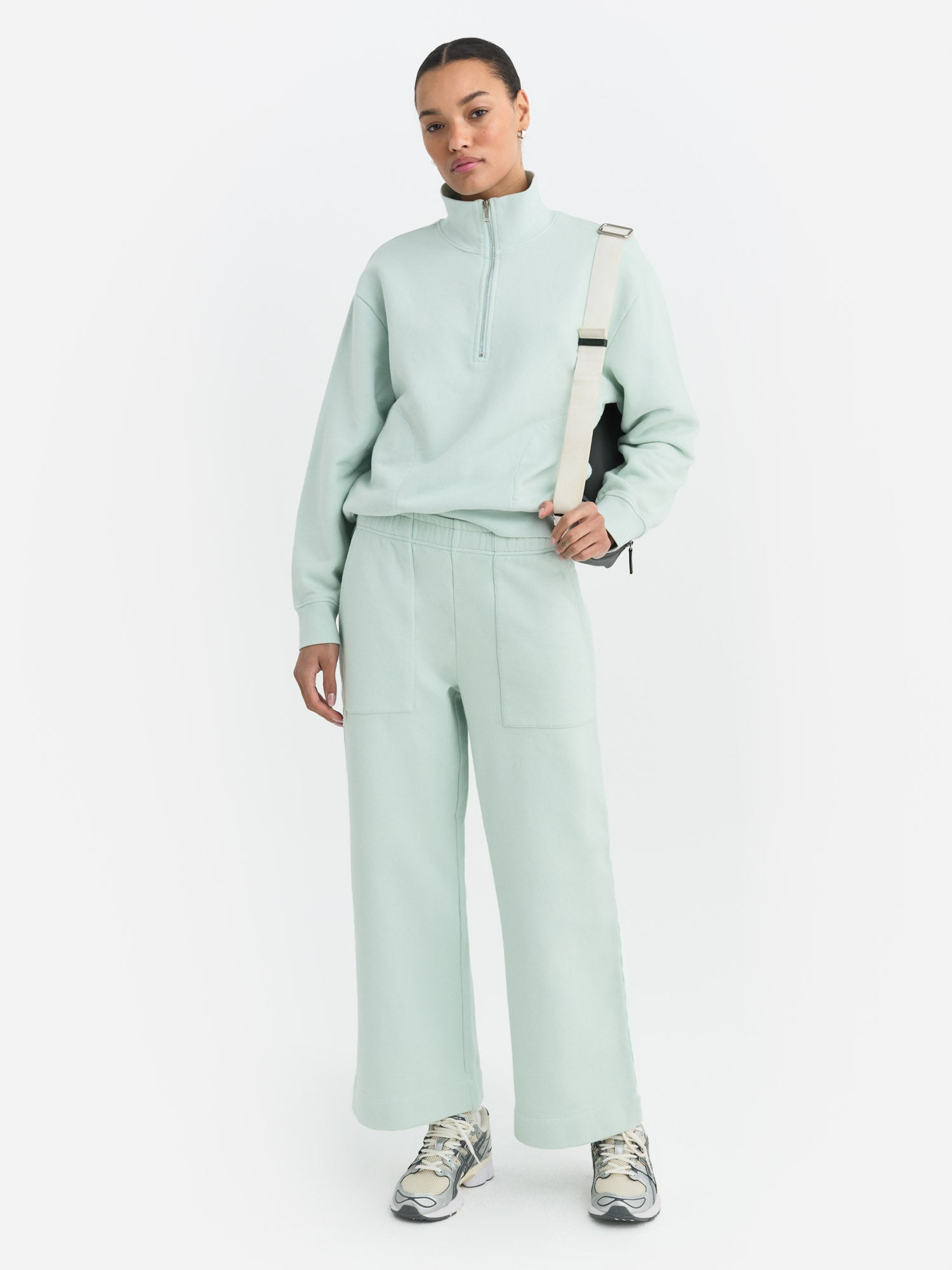 Picture of Organic Fleece Wide Leg Pant Seafoam - Women's 
