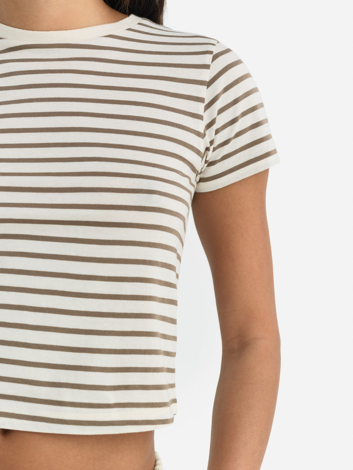 Organic Cotton Striped Shrunken Tee