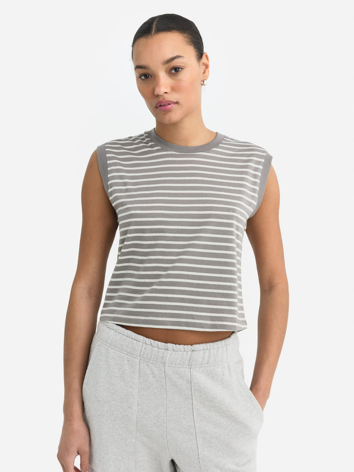 Organic Cotton Striped Muscle Tank