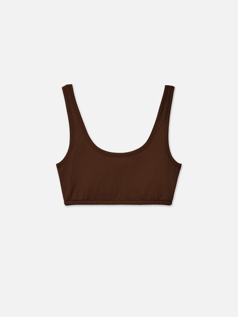 Organic Comfort Scoop Bralette-Intimates-MATE the Label-ESPRESSO-XS-MATE the Label