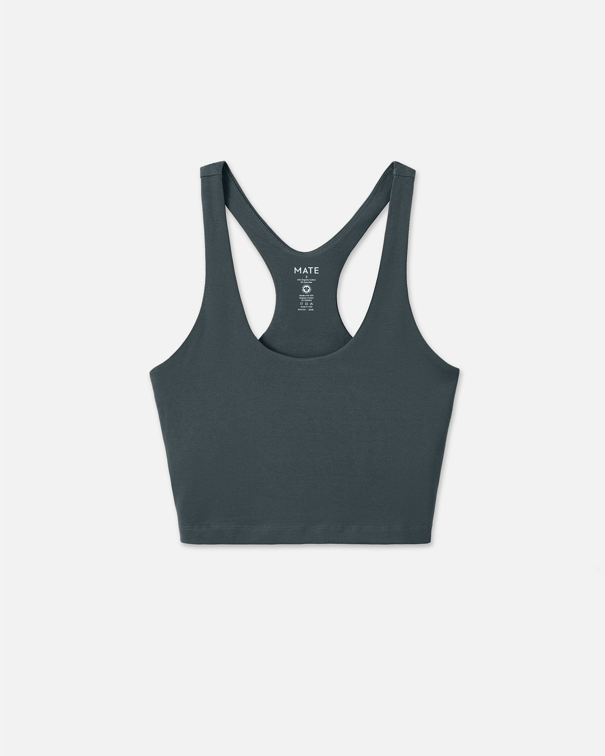 Organic Stretch Racer Tank-Active-MATE the Label-FOREST-XS-MATE the Label