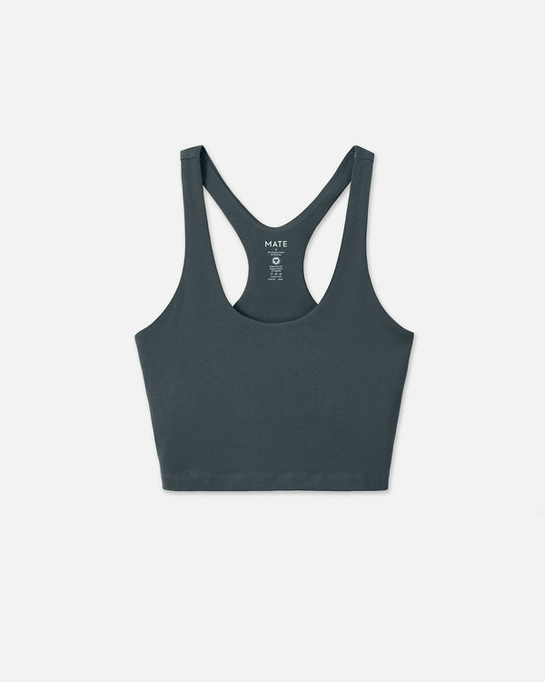 Organic Stretch Racer Tank-Active-MATE the Label-FOREST-XS-MATE the Label