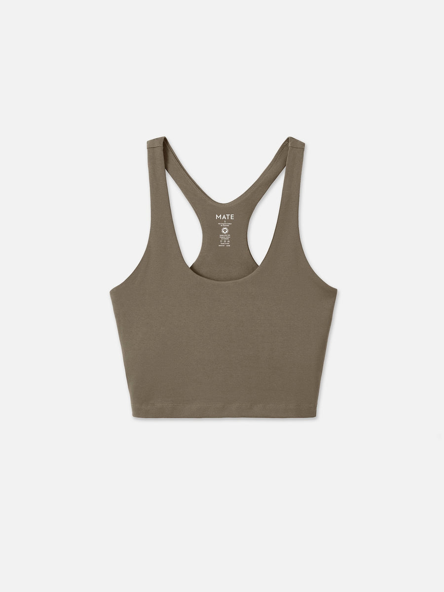 Organic Stretch Crop Racer Tank