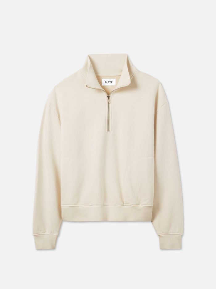Organic Fleece Quarter Zip Sweatshirt