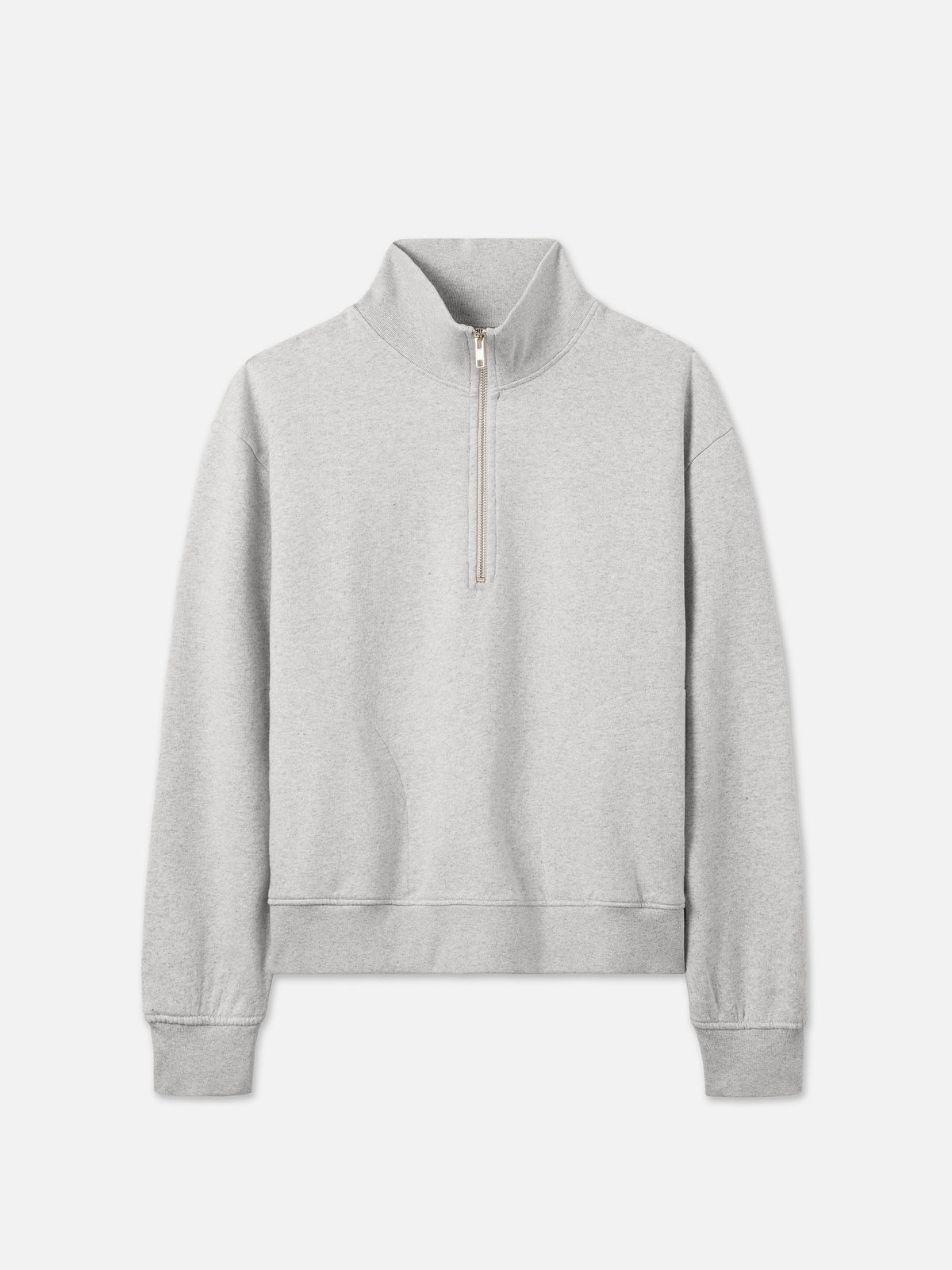 Organic Fleece Quarter Zip Sweatshirt-Sweatshirts-MATE the Label-HEATHER GREY-XS-MATE the Label