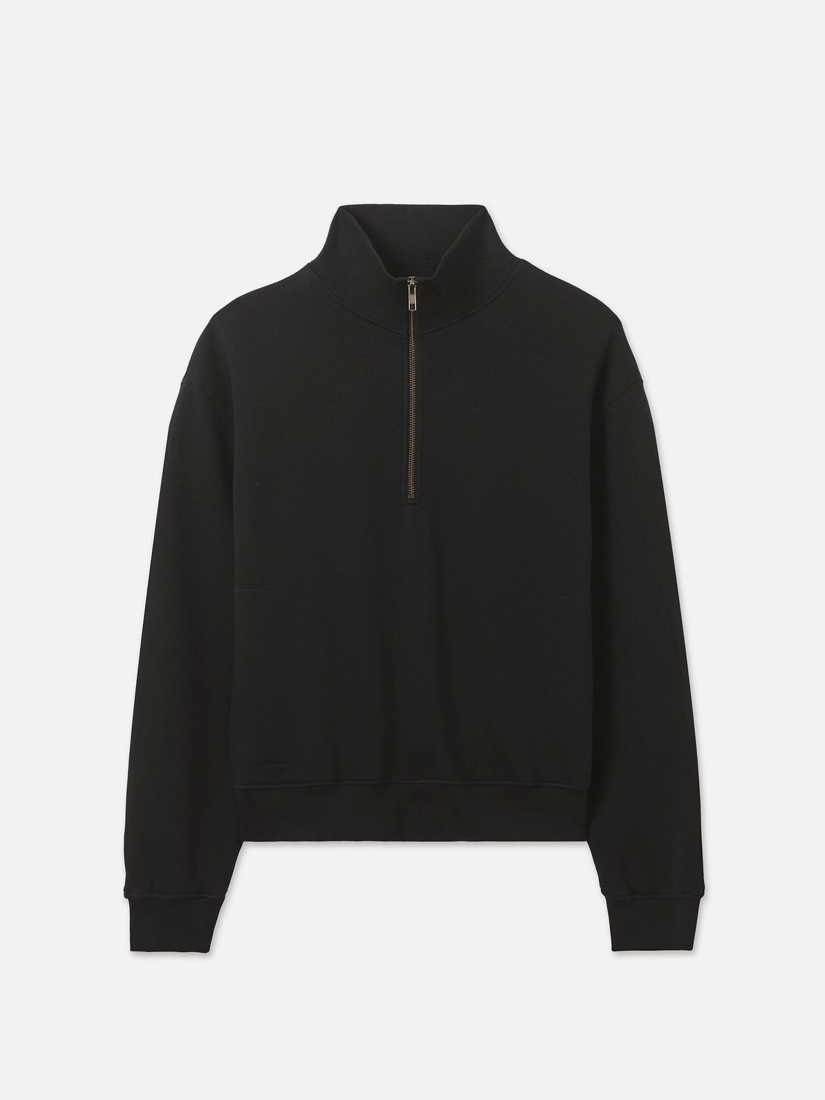 Organic Fleece Quarter Zip Sweatshirt-Sweatshirts-MATE the Label-JET BLACK-XS-MATE the Label