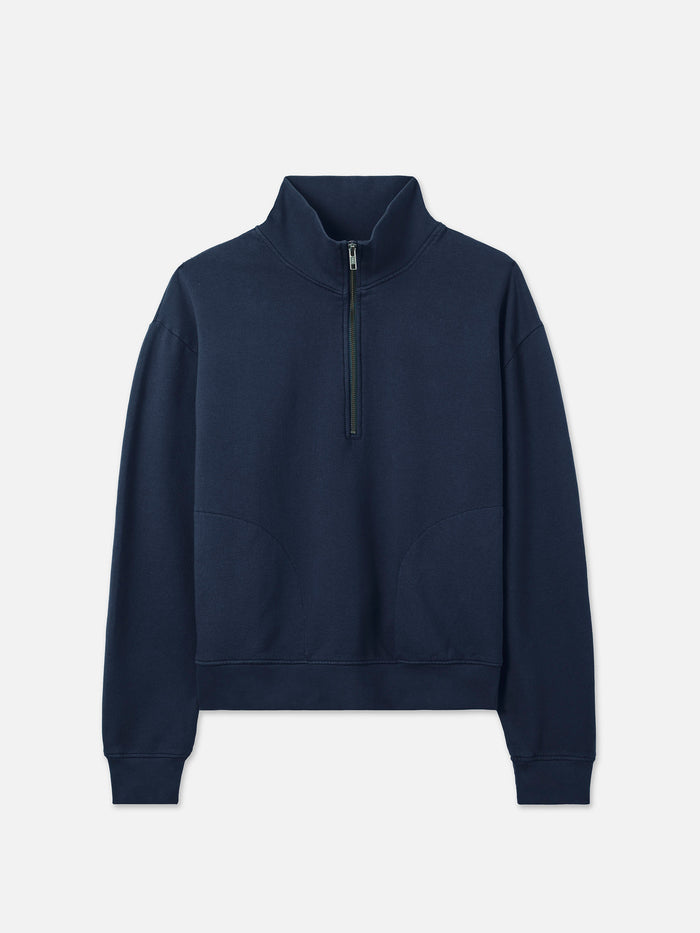 Organic Fleece Quarter Zip Sweatshirt