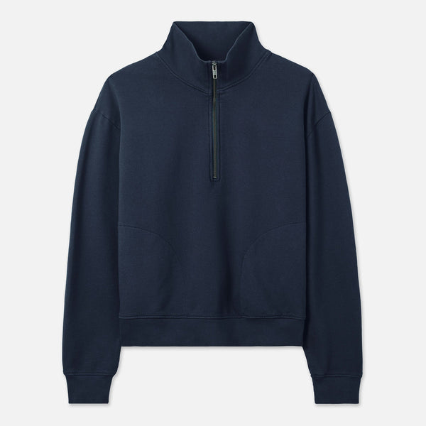 Organic Fleece Quarter Zip Sweatshirt