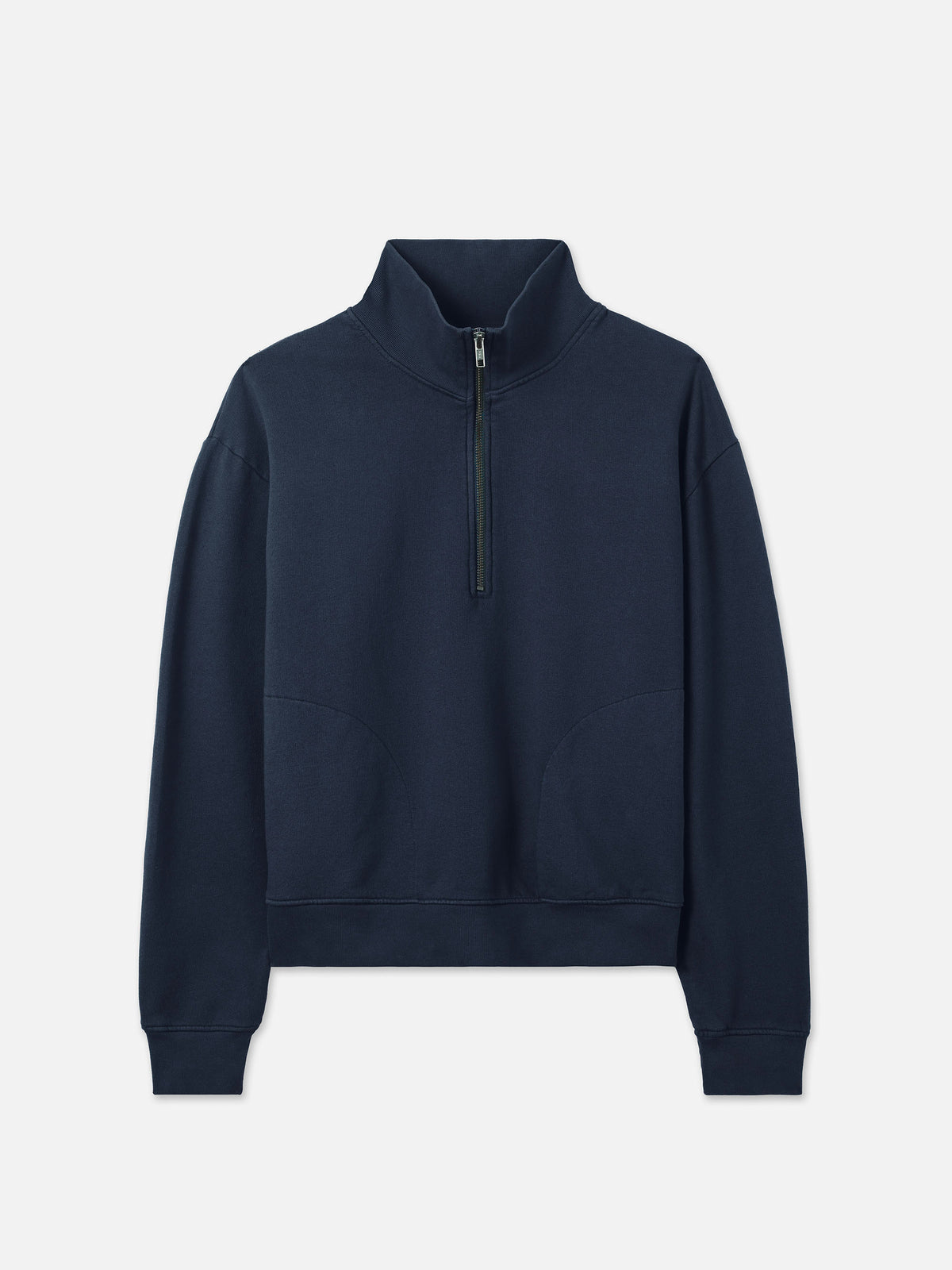 Organic Fleece Quarter Zip Sweatshirt-Sweatshirts-MATE the Label-MIDNIGHT-XS-MATE the Label