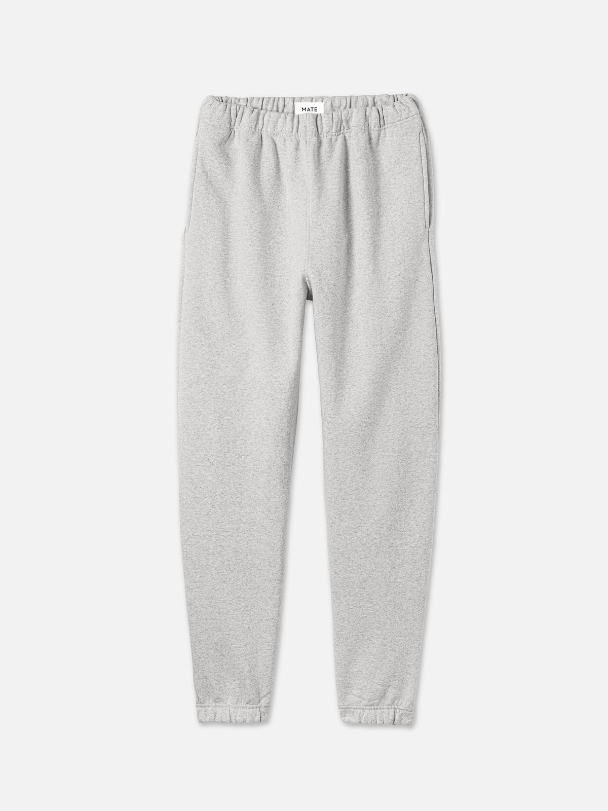 Organic Fleece Relaxed Pocket Sweatpant-Sweatpants-MATE the Label-HEATHER GREY-XS-MATE the Label