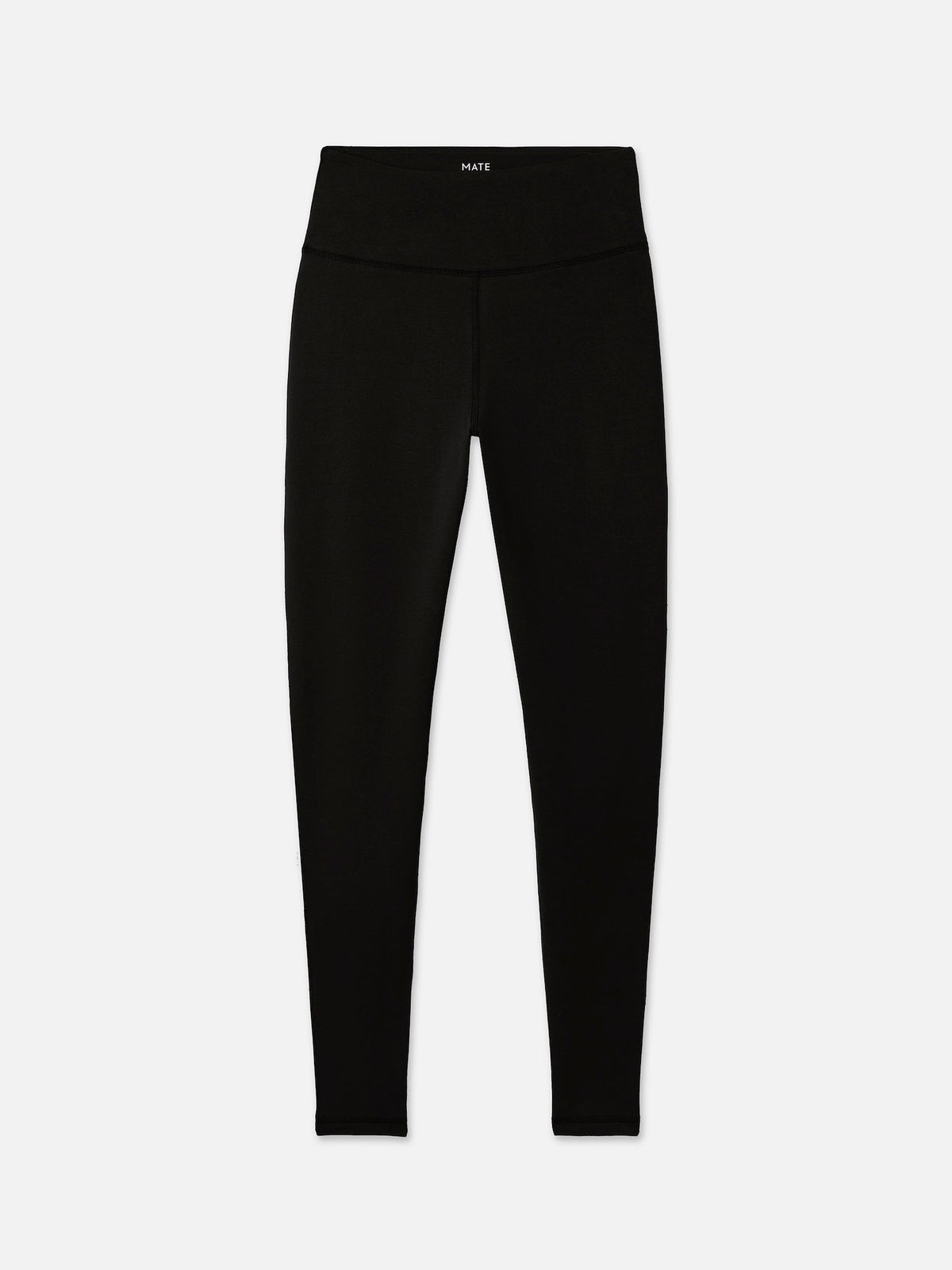 Organic Stretch Full Length Legging in Jet Black — flat lay product photo