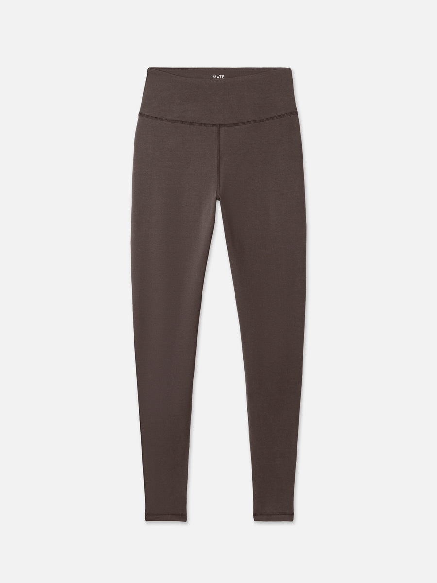 Organic stretch full length legging in Mocha brown – MATE the Label