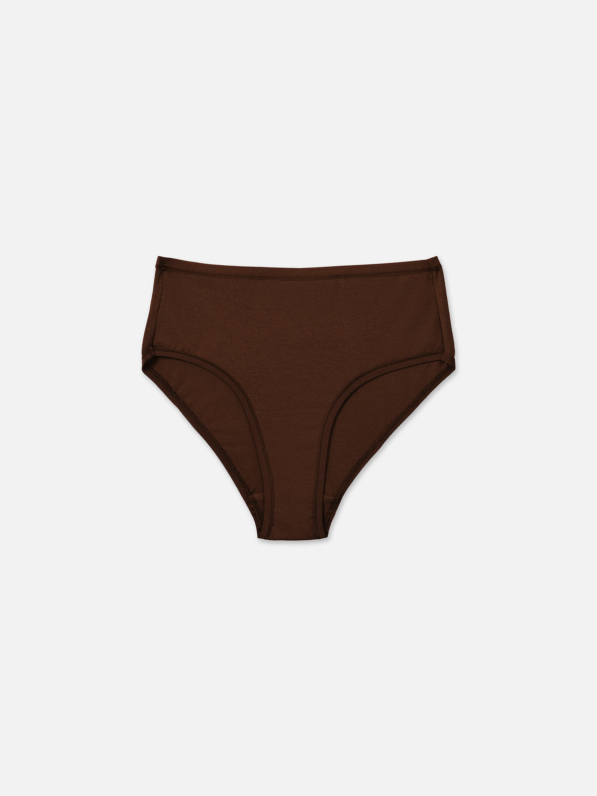 Organic Comfort High Waist Brief-Intimates-MATE the Label-ESPRESSO-XS-MATE the Label