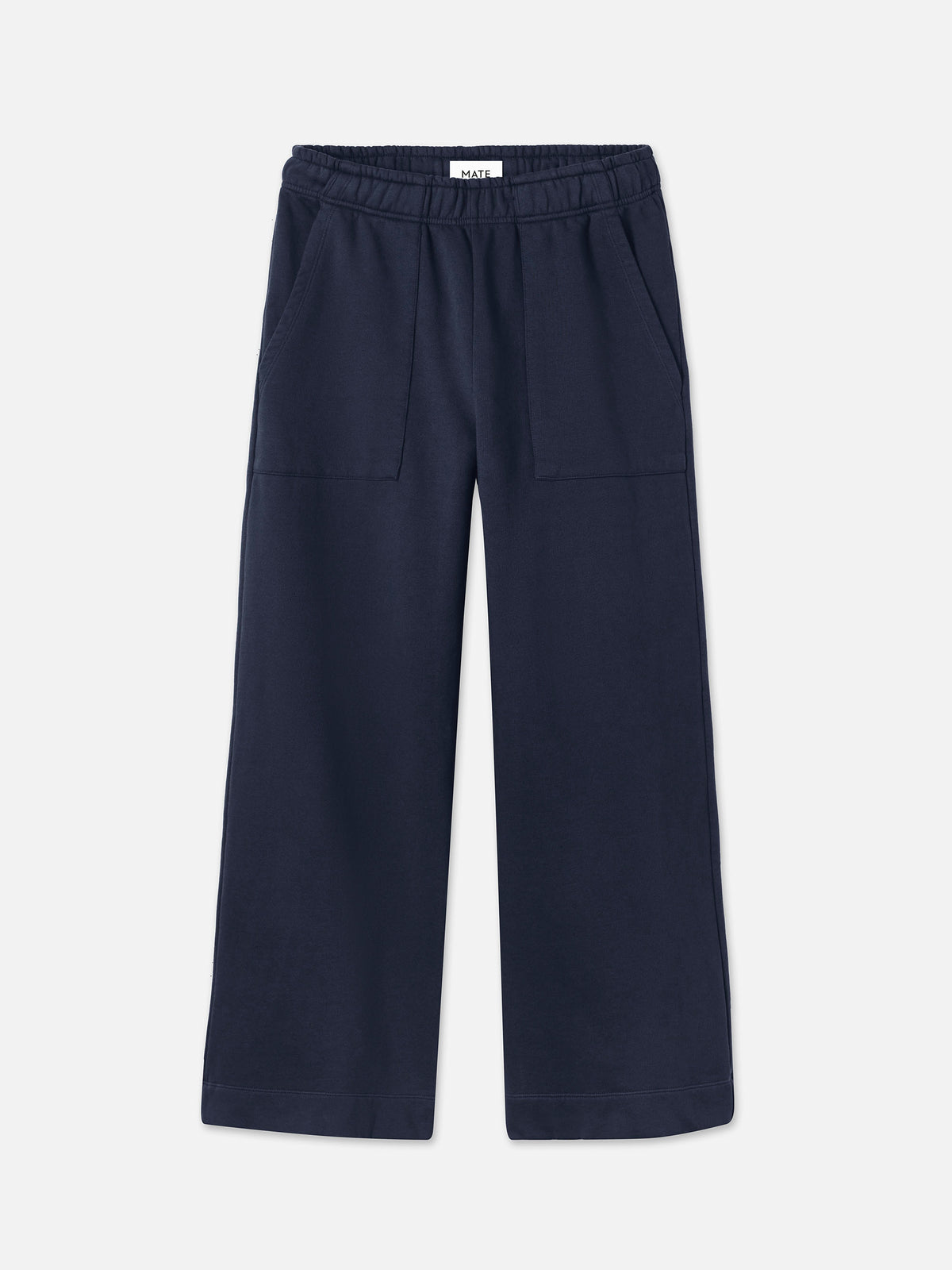 Organic Fleece Wide Leg Pant-Sweatpants-MATE the Label-MIDNIGHT-XS-MATE the Label