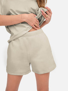 Organic Fleece Embroidered Pocket Short