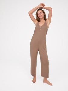 Tencel Lounge Henley Jumpsuit