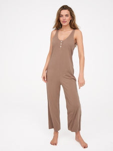 Tencel Lounge Henley Jumpsuit