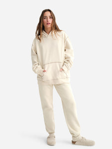 Organic Fleece Oversized Contrast Hoodie
