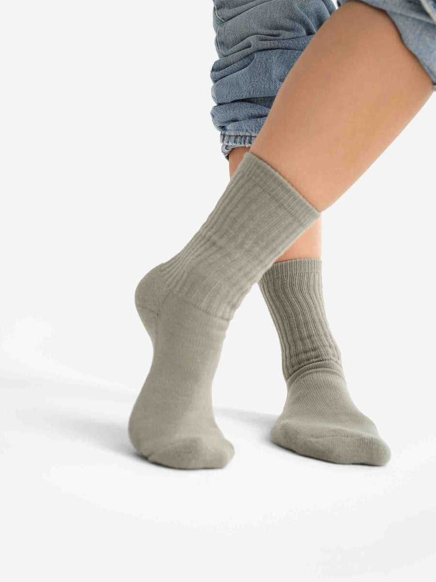 Organic Cotton Sock 3 Pack-Intimates-MATE the Label-NATURAL SAGE SEDONA-S/M-MATE the Label