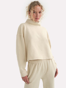 Organic Fleece Turtleneck Sweatshirt