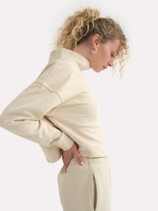 Organic Fleece Turtleneck Sweatshirt