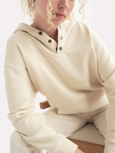 Organic Fleece Henley Hoodie