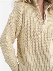 Organic Knit Half-Zip Sweater