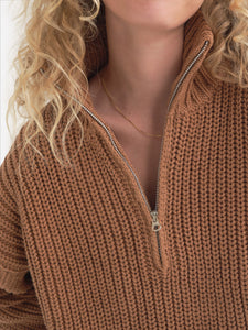 Organic Knit Half-Zip Sweater