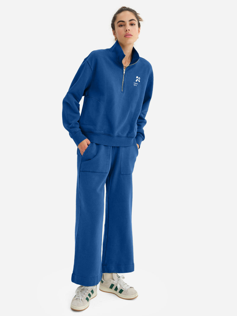 Organic Fleece Wide Leg Pant