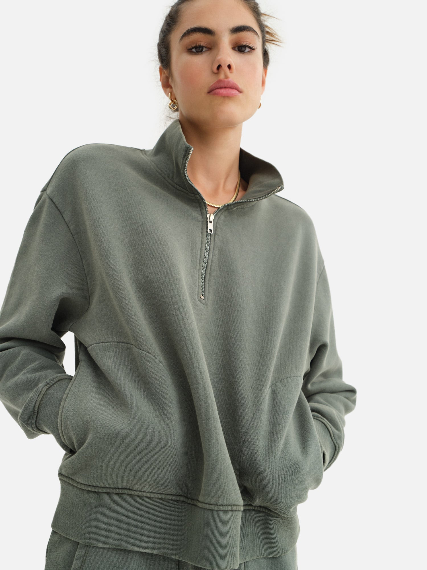 Organic Fleece Half-Zip Sweatshirt – MATE the Label