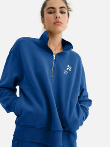 Organic Fleece Graphic Quarter Zip Sweatshirt