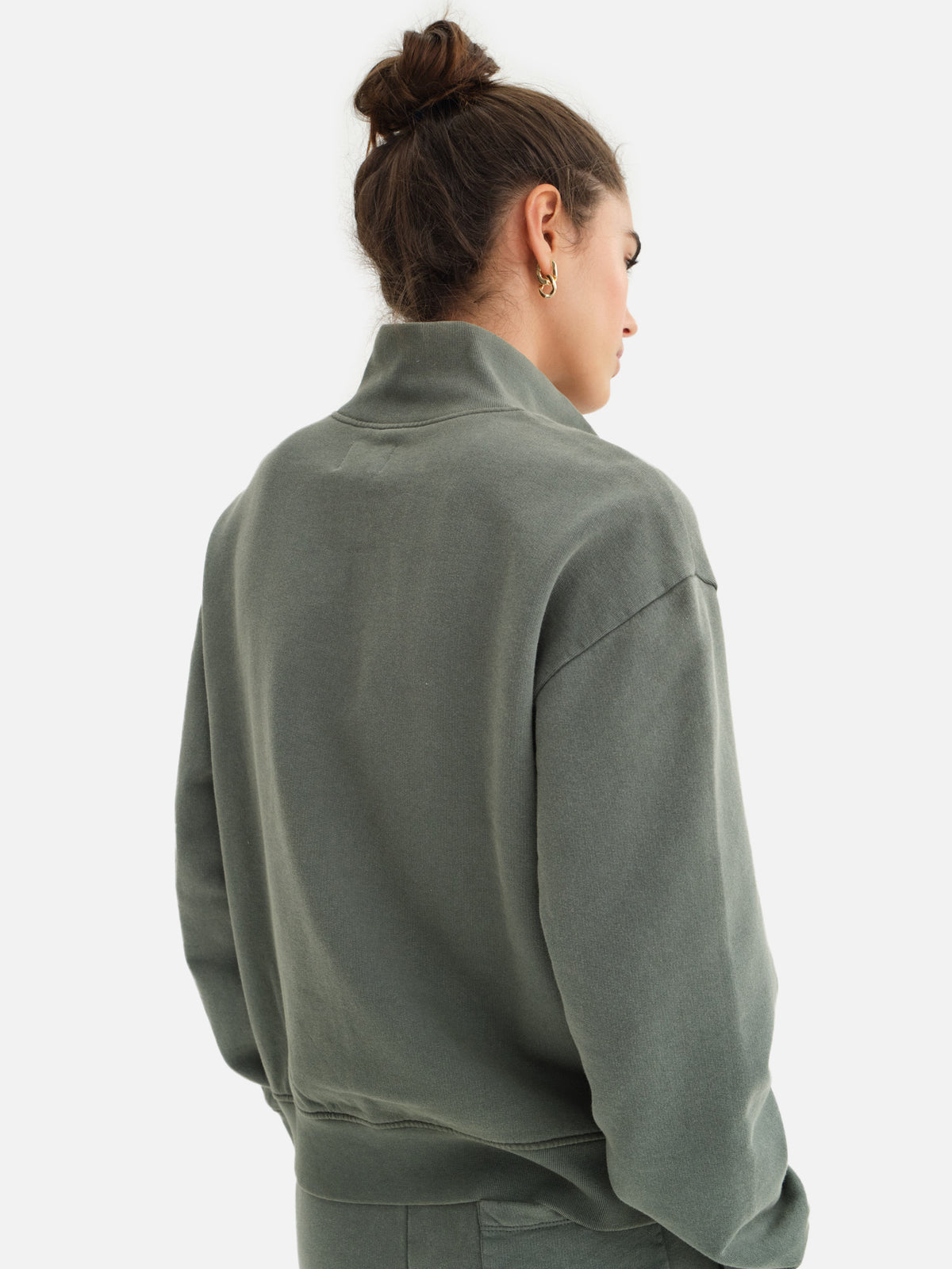 Organic Fleece Quarter Zip Sweatshirt