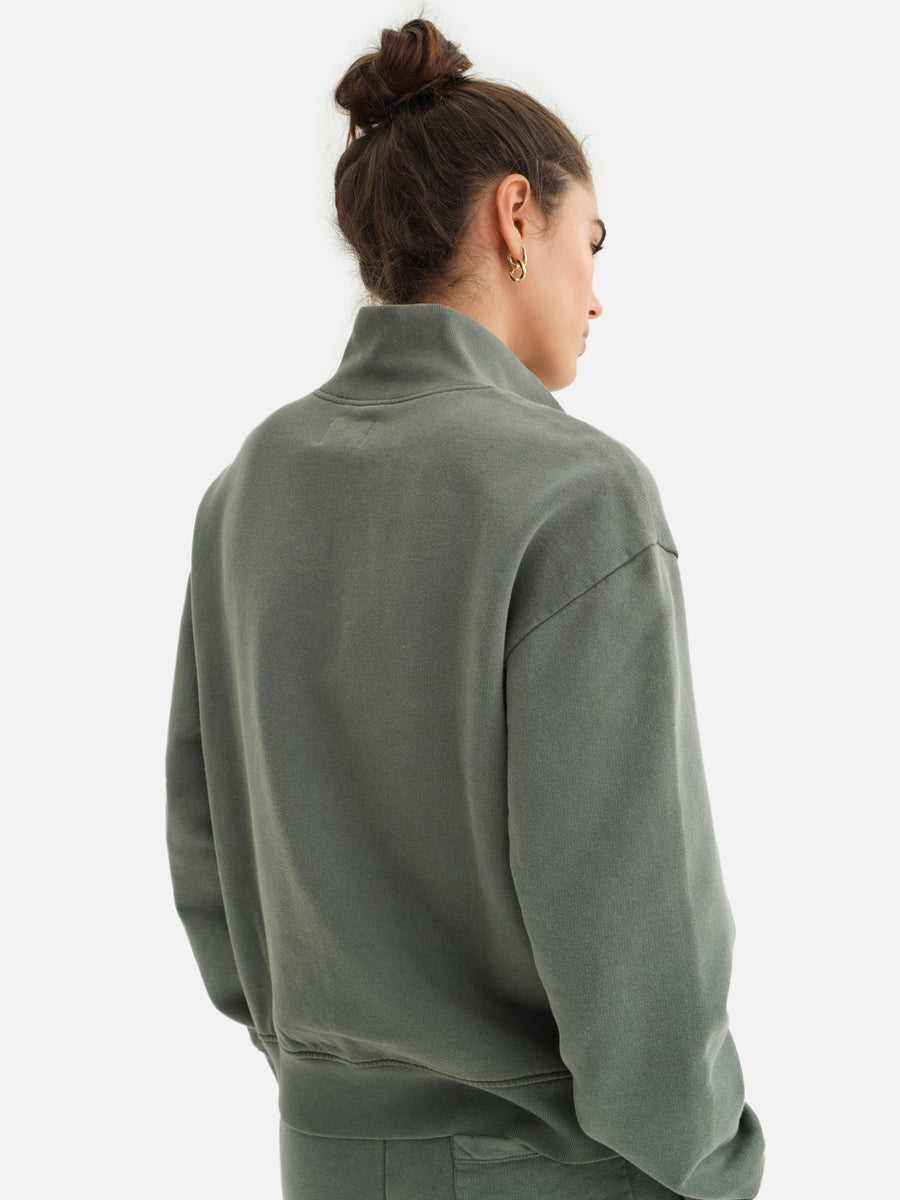 Organic Fleece Quarter Zip Sweatshirt