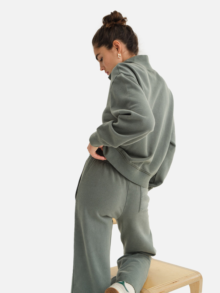 Organic Fleece Wide Leg Pant