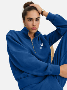 Organic Fleece Graphic Quarter Zip Sweatshirt