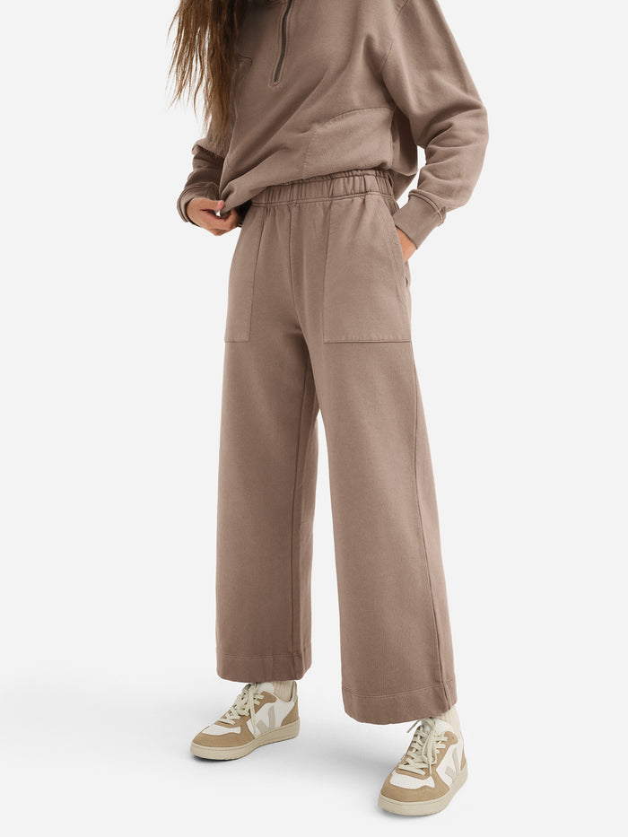 Organic Fleece Wide Leg Pant
